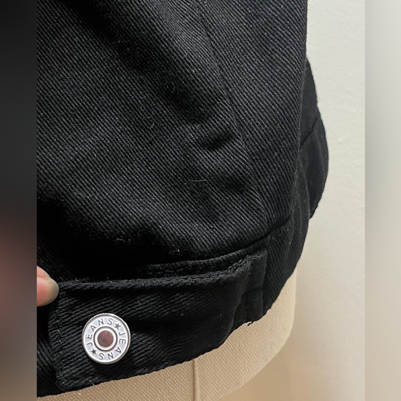 Women’s black denim jean jacket sz XL - Picture 12 of 15